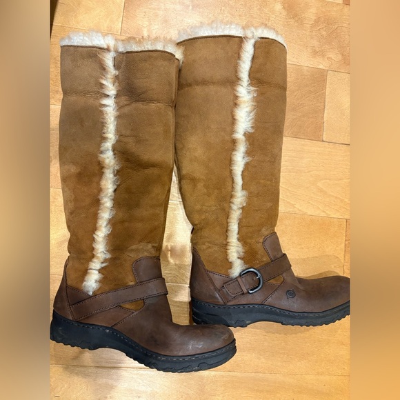 Born Helga Leather Boots with Shearling Lining sz 8 brown - Picture 5 of 7